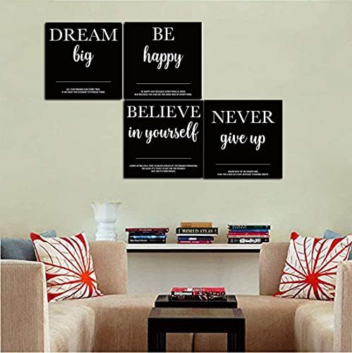 Motivációs Nagyot Álmodni, Soha ne Add Fel Boldog Hiszem, Vászon Wall Art Gondolkodásmód Idézetek Plakátok