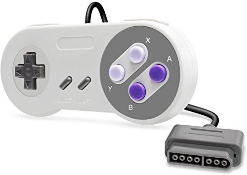W4W Távirányító Kompatibilis a Super Nintendo SNES - 7 Tűs Csatlakozó - Csomag Két vezérlő (2 Csomag)