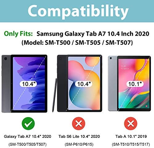 ProCase Galaxy Tab A7 10.4 Ügy 2020 2022(SM-T500/T503/T505/T507/T509) együtt Edzett Üveg képernyővédő