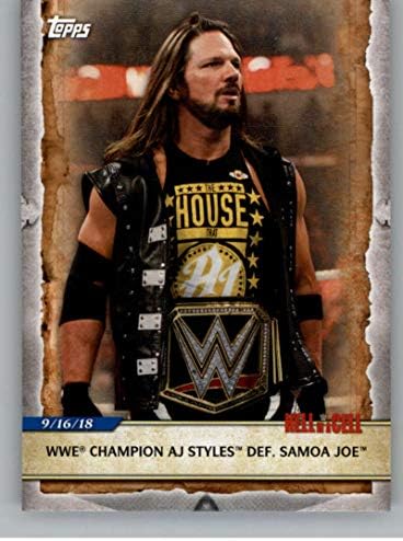 2020 Topps WWE Út WrestleMania 62 AJ Styles Birkózás Trading Card