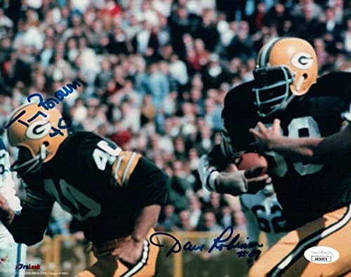 Tom Brown Dave Robinson Aláírt Dedikált 8X10 Fotó Packers SZÖVETSÉG AB54975 - Dedikált NFL-Fotók