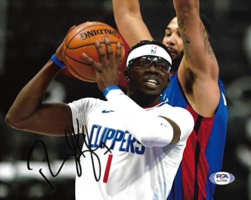 Reggie Jackson Los. Angeles Clippers Kosárlabda Aláírt 8x10 Fotó PSA/DNS-COA - Dedikált NBA-Fotók