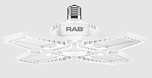 RAB-HID-80-V-E26-850-BYP-GL Garázs Öngyújtó LED Izzó, 5000K, 120-277V (80)