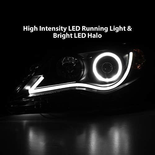 AmeriLite Fekete Projektor LED-Bár Halo Csere, Fényszóró Beállítás, 12-14 Toyota Camry - Utas, valamint