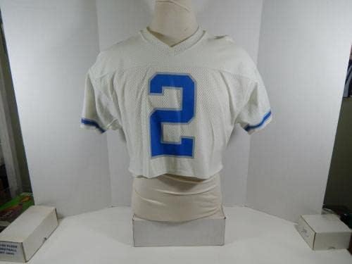 1980-as Detroit Lions 2 Játék Használt Fehér Jersey DP12791 - Aláíratlan NFL Játék Használt Mezek