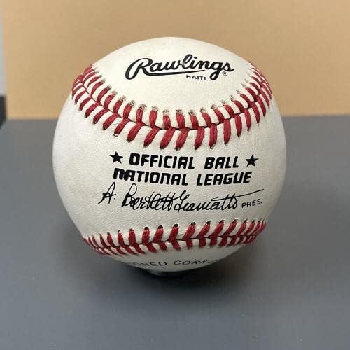 Tommy Holmes Boston Braves Aláírt ONL Baseball Automatikus B&E Hologram - Dedikált Baseball