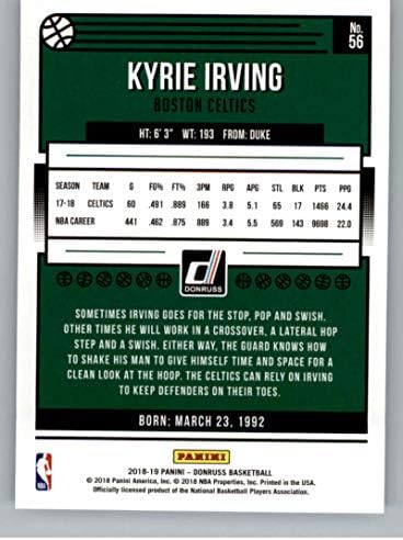 2018-19 Donruss 56 Kyrie Irving Boston Celtics NBA Kosárlabda Trading Card