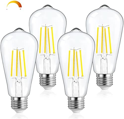 KOOHORO LED Izzók 100 Watt Egyenértékű, 8W E26 LED Bulb1400Lumens Nagy Fényerő Szabályozható Vintage LED