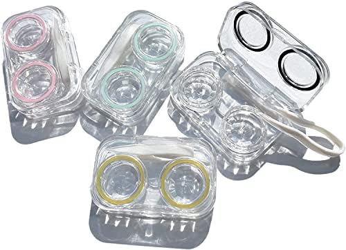 Tuklye 4 kontaktlencse esetekben, színes kontaktlencse esetben keret, kültéri hordozható mini kontaktlencse
