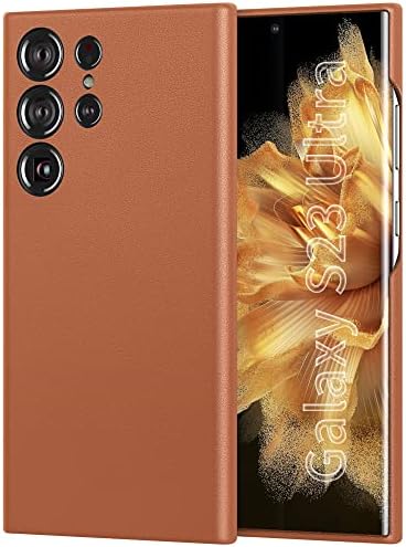 DDJ Samsung Galaxy S23 Ultra Esetben, Vékony Teljes Bőr Wrap Galaxy S23 Ultra Esetben Ütésálló [Klasszikus