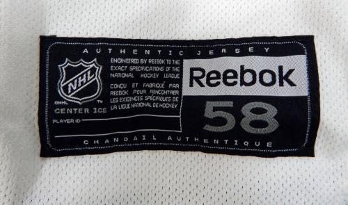 A New York Rangers Játék Használt Fehér Gyakorlat Jersey Reebok NHL 58 DP29915 - Játék Használt NHL-Mezek