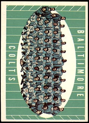 1961 Topps 9 Colts Csapat Baltimore Colts (Foci Kártya) EX Colts