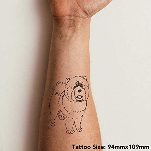Azeeda 4 x 'Chow Chow Dog' Ideiglenes Tetoválás (TO00009719)