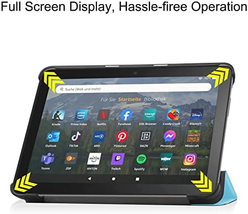 Tablet Készülék Esetében az Esetben Kompatibilis a Kindle Fire HD 8 Fire HD 8 Plusz (2020,2022 Kiadás),Tri-Fold