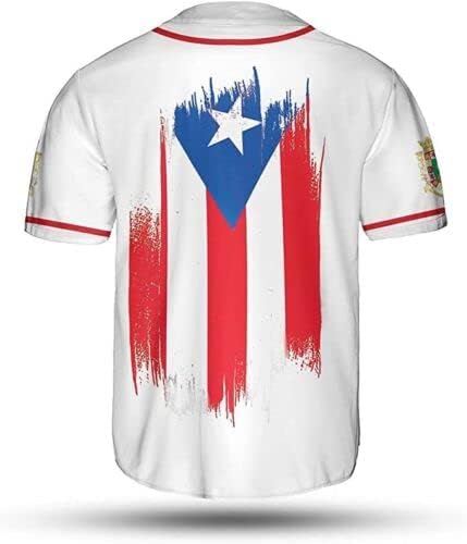 Leprints Személyre szabott Puerto Rico Baseball Póló, Egyedi Baseball Jersey Baseball Férfi