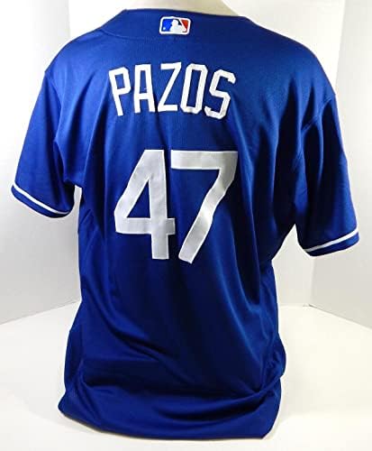2021 Los Angeles Dodgers James Pazos 47 Játék Kiadott Pos Használt Kék Jersey 2 20 9 - Játék Használt
