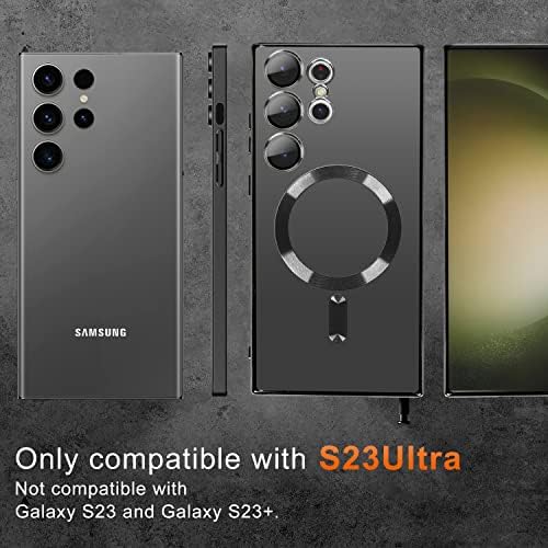 AICISINGN Samsung Galaxy S23 Ultra Esetben a [Kamera Lencséjét Védő & Kompatibilis MagSafe] Mágneses Slim