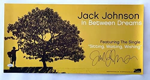 Jack Johnson Aláírt Autogramot 12x24 Koncert Turné Poszter - A Között Álmok Szövetség - Dedikált NFL-Fotók