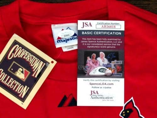 Bob Gibson St. Louis Cardinals Hof Aláírt Auto Fenséges Jersey Póló Szövetség - Dedikált MLB Mezek