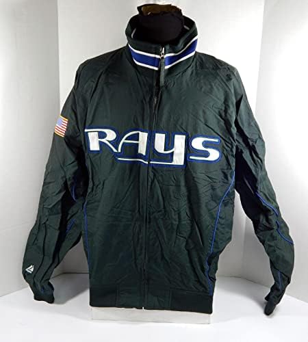 Tampa Bay Rays Játék Használt Zöld Padon Kabát USA Zászló Javítás XL DP41680 - Játék Használt MLB Mezek