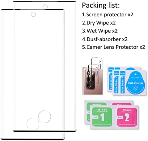 Micger Galaxy Note 20 Ultra Screen Protector 【2+2 Csomag】A Kamera Lencséjét Védő, Kompatibilis Ujjlenyomat,