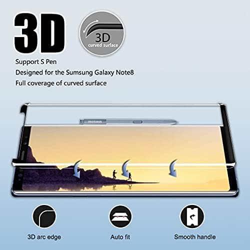Micger Galaxy Note 8 képernyővédő fólia 【2+2 Csomag】 Kamera Lencséjét Védő, Könnyű Telepítés, 3D-s Üveg