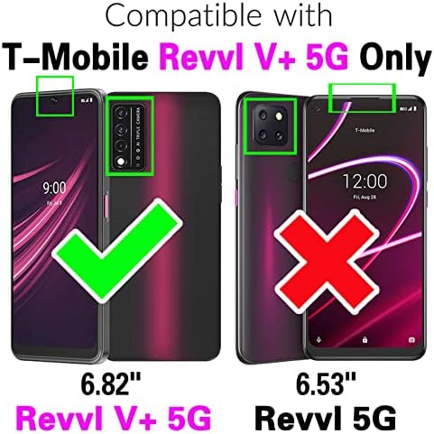 Telefon Esetében a T-Mobile Revvl V+ 5G együtt Edzett Üveg kijelző Védő fólia, Tárca Fedél, Kártya-tartó