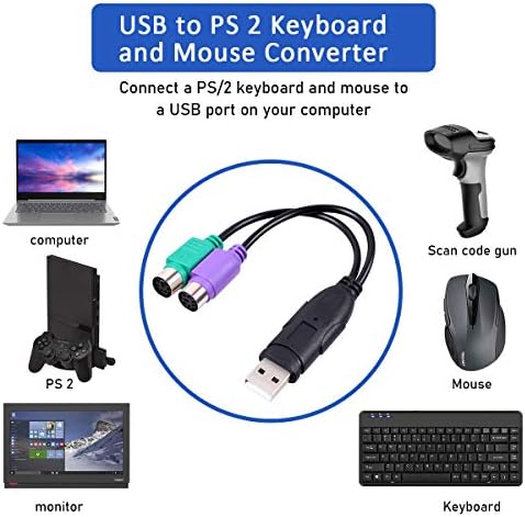 UCEC PS/2-USB Adapter Átalakító PS2 Billentyűzet Egér