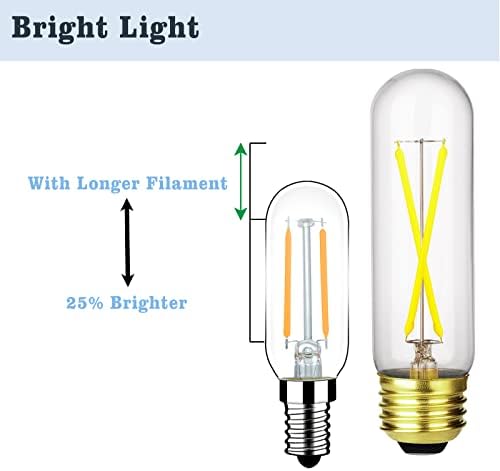 FLMAMT T10 Led Izzó, Szabályozható Csöves Lámpa, 2W 5000K Nappal 25 Watt Egyenértékű, E26 Edison Led Csillár