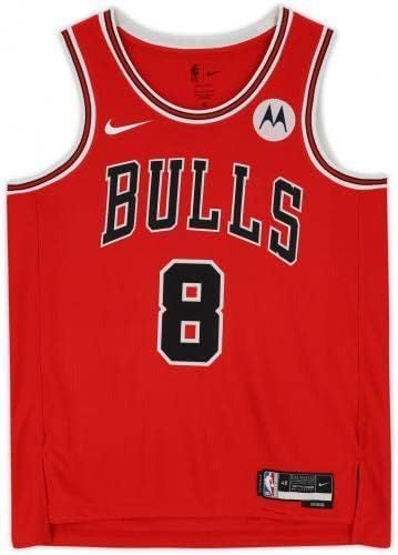 Keretes Zach lavine, mr Chicago Bulls Dedikált Piros Nike 2022-2023 Ikon Swingman Jersey - Dedikált NBA