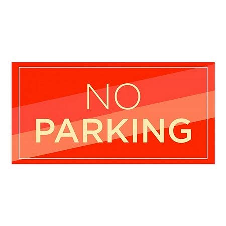 CGSignLab | Nem, Parkolás -Modern Átlós Ablak Ragaszkodnak | 24x12