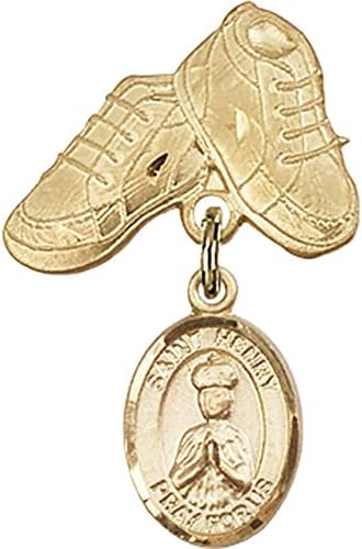 Arany Töltött Bébi Jelvénye a Szent Henry II. Varázsa Baba Csizma Pin 1 X 5/8 hüvelyk